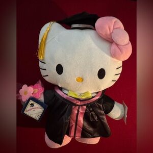 Hello Kitty Graduation Plush with Pink and Black Outfit